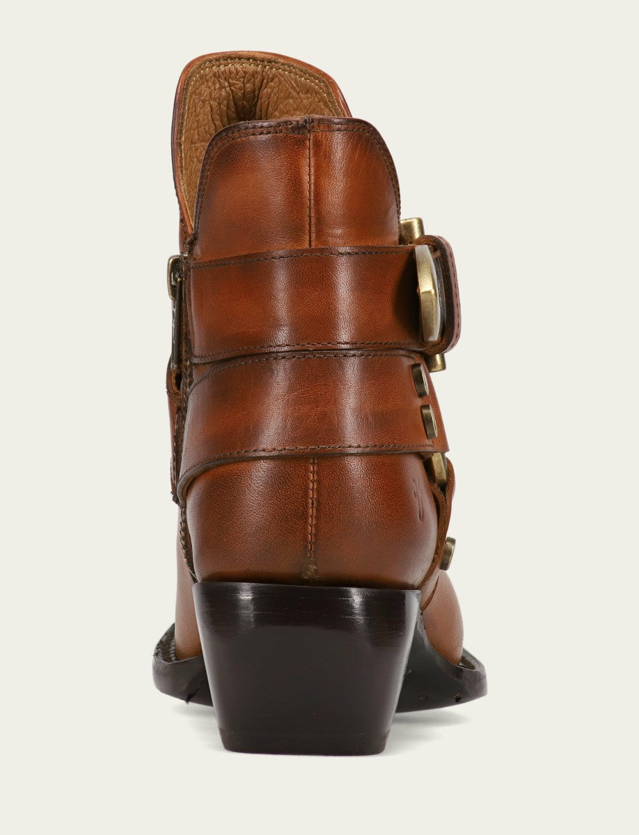 FRYE Women's Caramel Sacha Multi Strap Booties