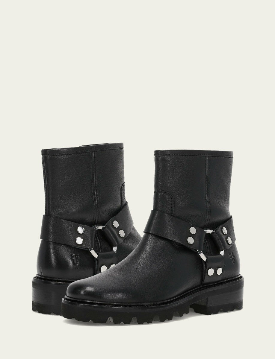 FRYE Women's Black Olivia Harness Short Booties