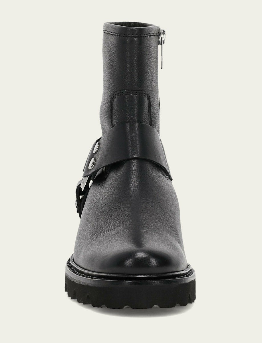 FRYE Women's Black Olivia Harness Short Booties