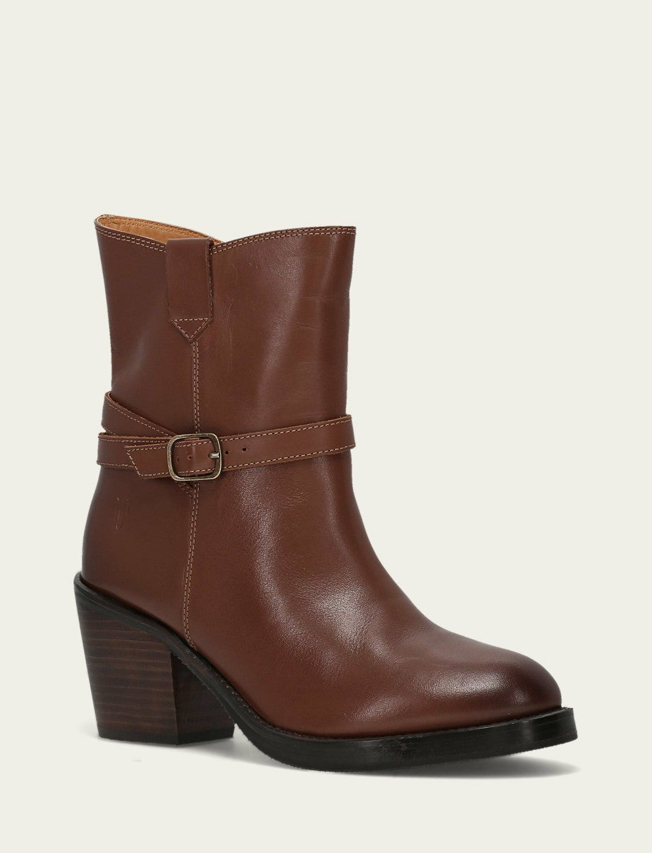 FRYE Women's Walnut Rylee Belted Inside Zip Boot