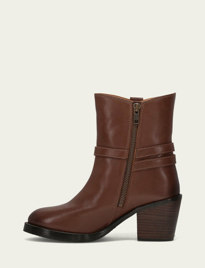 FRYE Women's Walnut Rylee Belted Inside Zip Boot