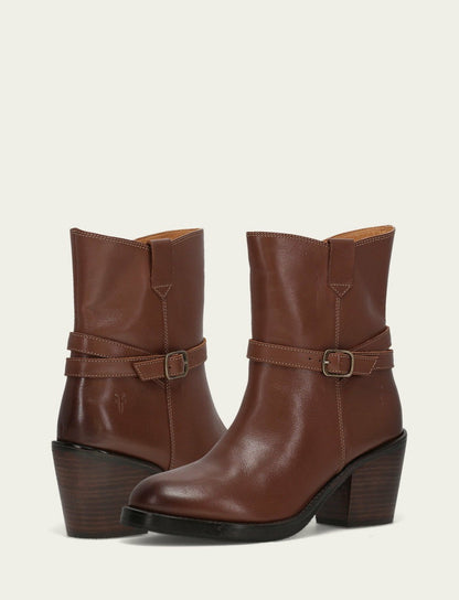 FRYE Women's Walnut Rylee Belted Inside Zip Boot