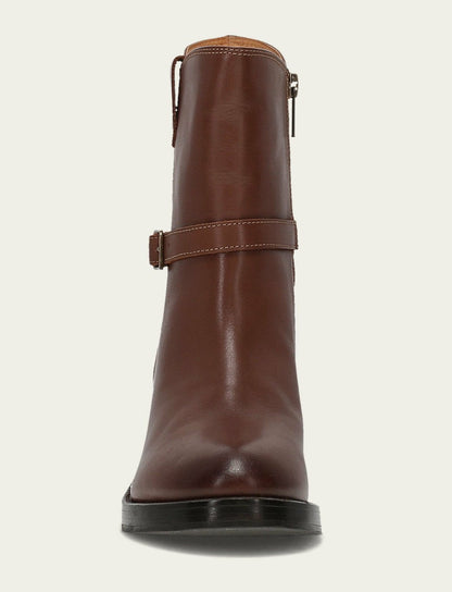 FRYE Women's Walnut Rylee Belted Inside Zip Boot