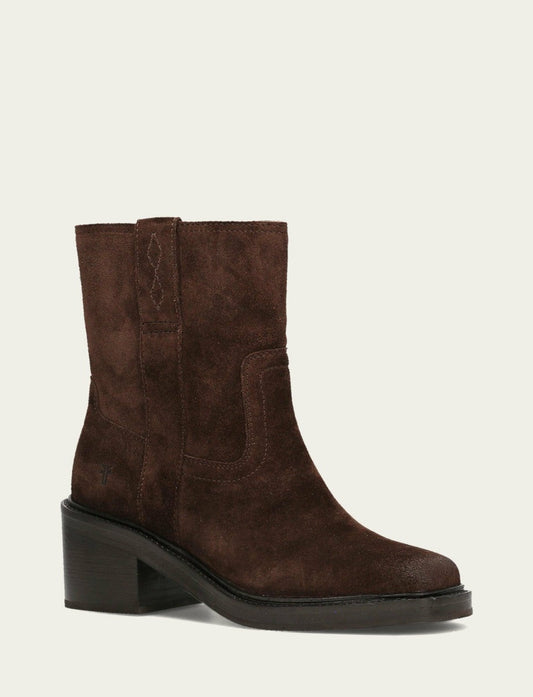 FRYE Women's Chocolate Kate Short Inside Zip Boot