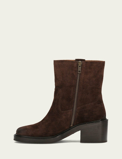 FRYE Women's Chocolate Kate Short Inside Zip Boot