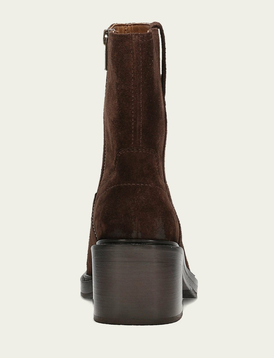 FRYE Women's Chocolate Kate Short Inside Zip Boot