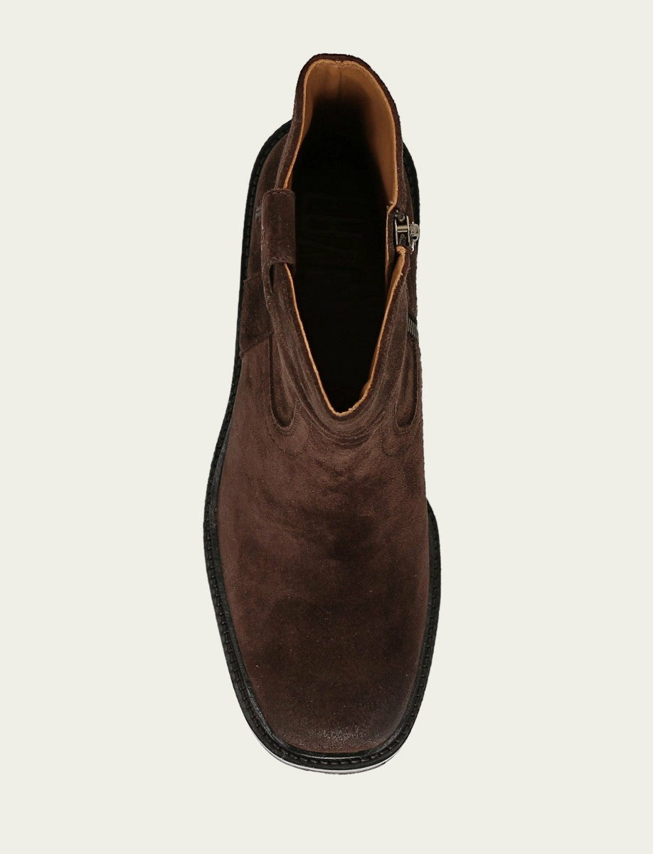 FRYE Women's Chocolate Kate Short Inside Zip Boot