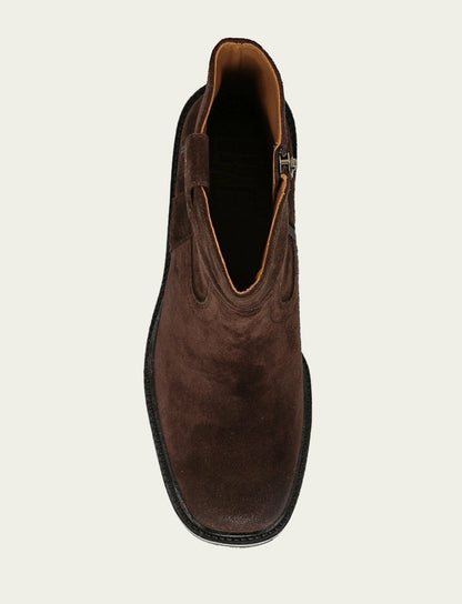 FRYE Women's Chocolate Kate Short Inside Zip Boot