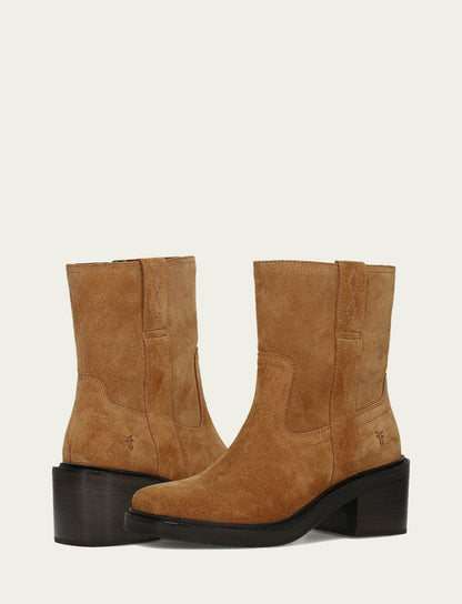 FRYE Women's Toffee Kate Short Inside Zip Boot
