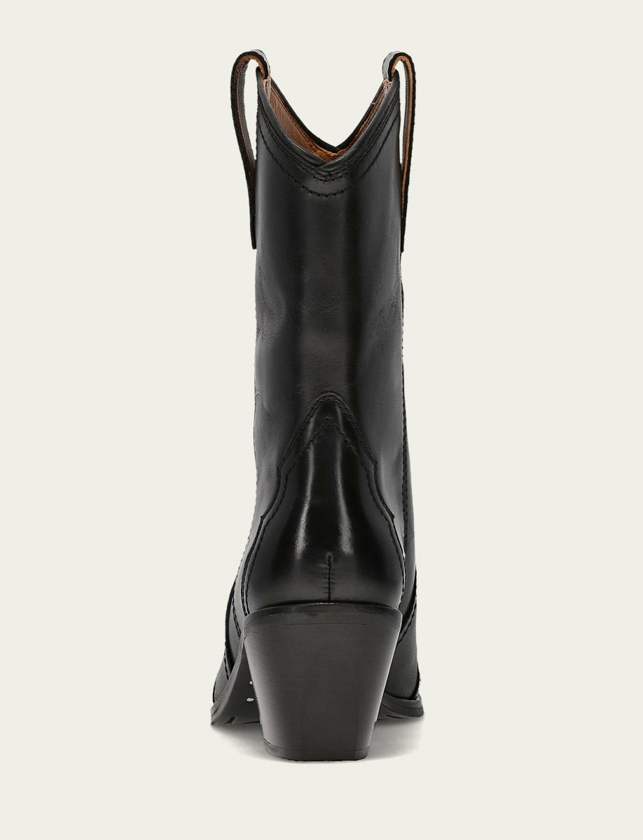 FRYE Women's Black Sara Wingtip Stud Boot