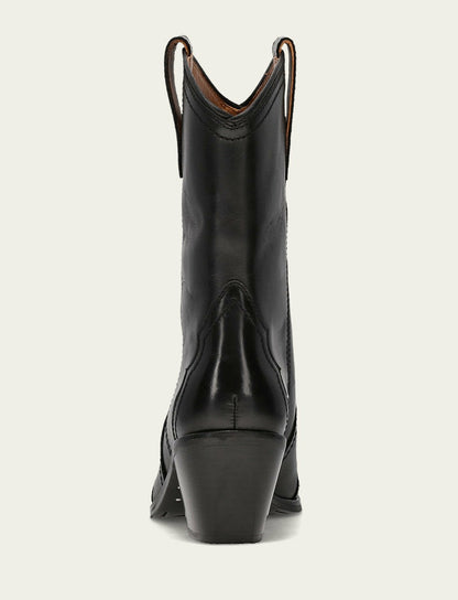 FRYE Women's Black Sara Wingtip Stud Boot