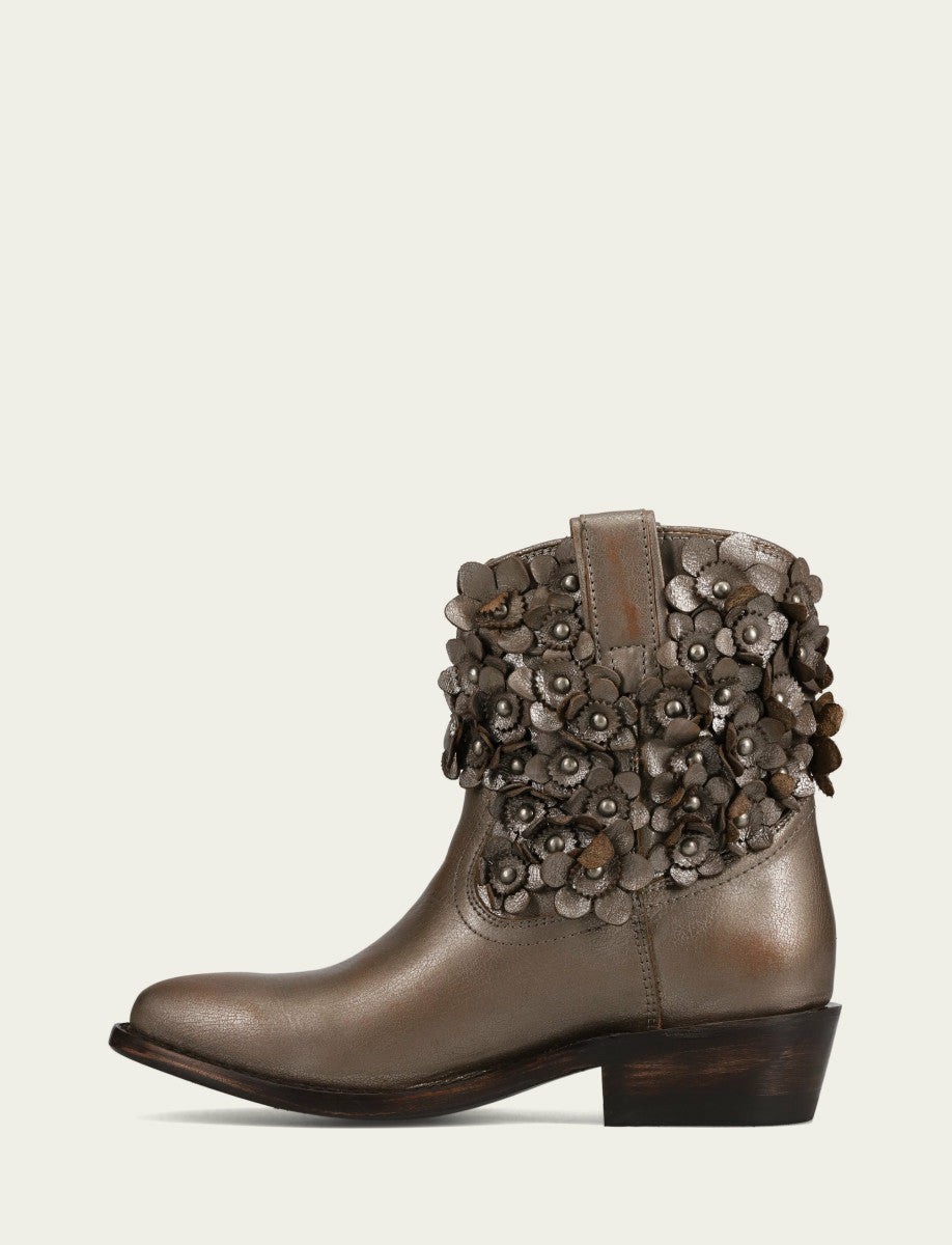 FRYE Women's Metallic Stone Billy Flower Bootie