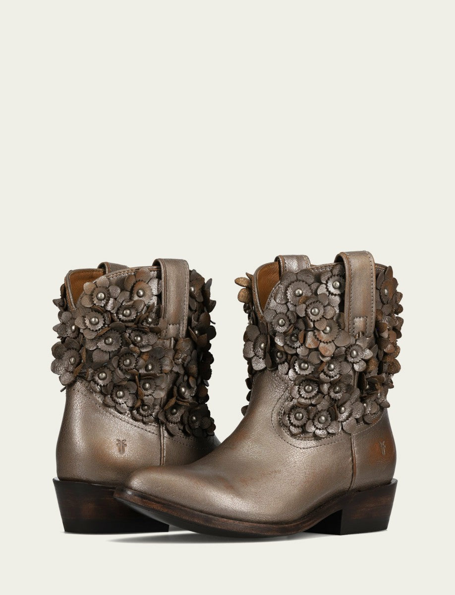 FRYE Women's Metallic Stone Billy Flower Bootie