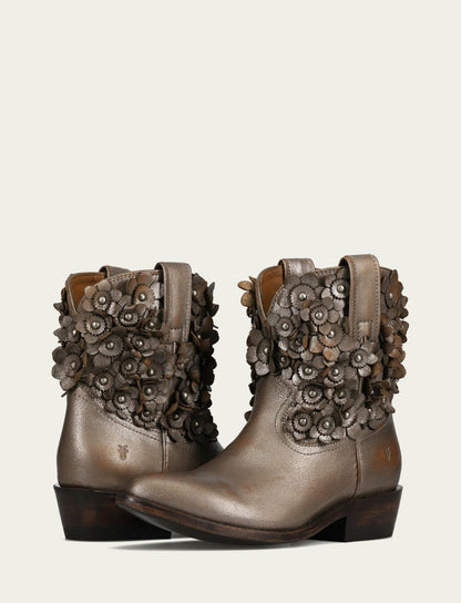 FRYE Women's Metallic Stone Billy Flower Bootie