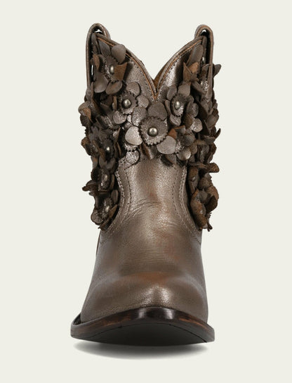 FRYE Women's Metallic Stone Billy Flower Bootie