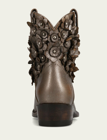 FRYE Women's Metallic Stone Billy Flower Bootie