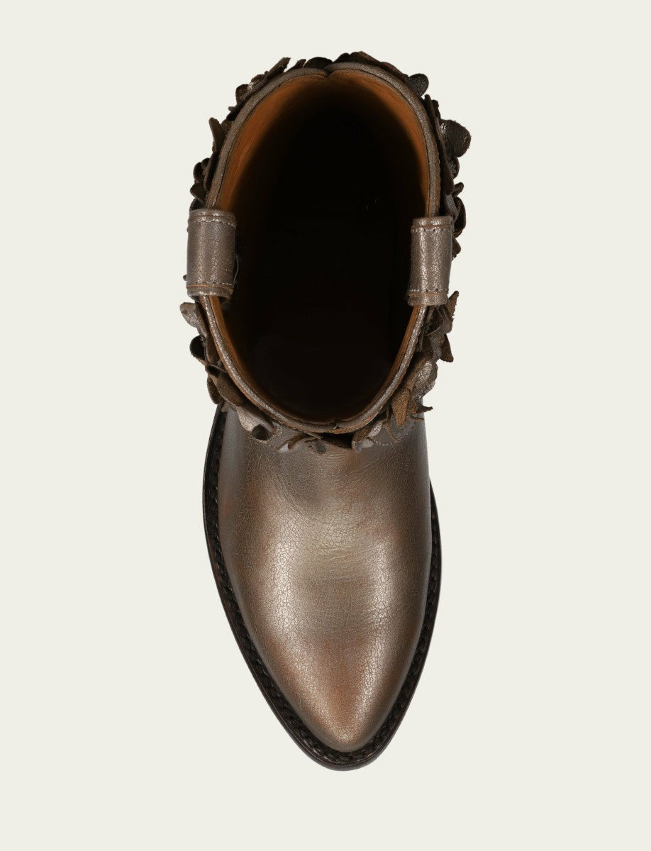 FRYE Women's Metallic Stone Billy Flower Bootie