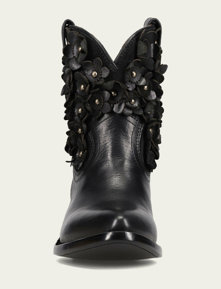 FRYE Women's Black Billy Flower Bootie