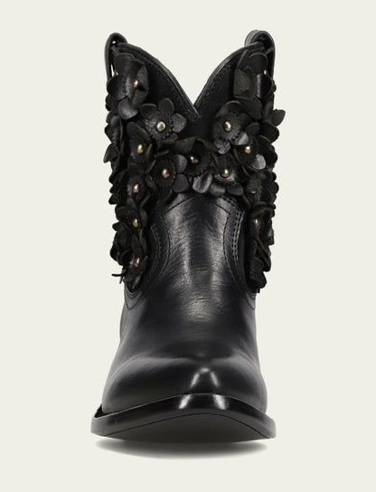 FRYE Women's Black Billy Flower Bootie