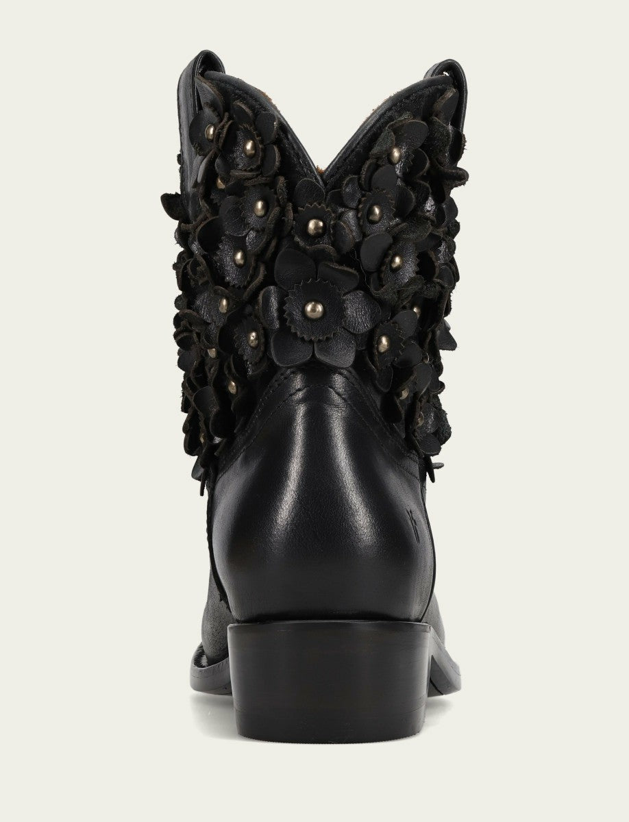 FRYE Women's Black Billy Flower Bootie