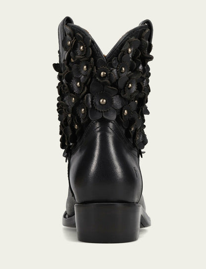 FRYE Women's Black Billy Flower Bootie