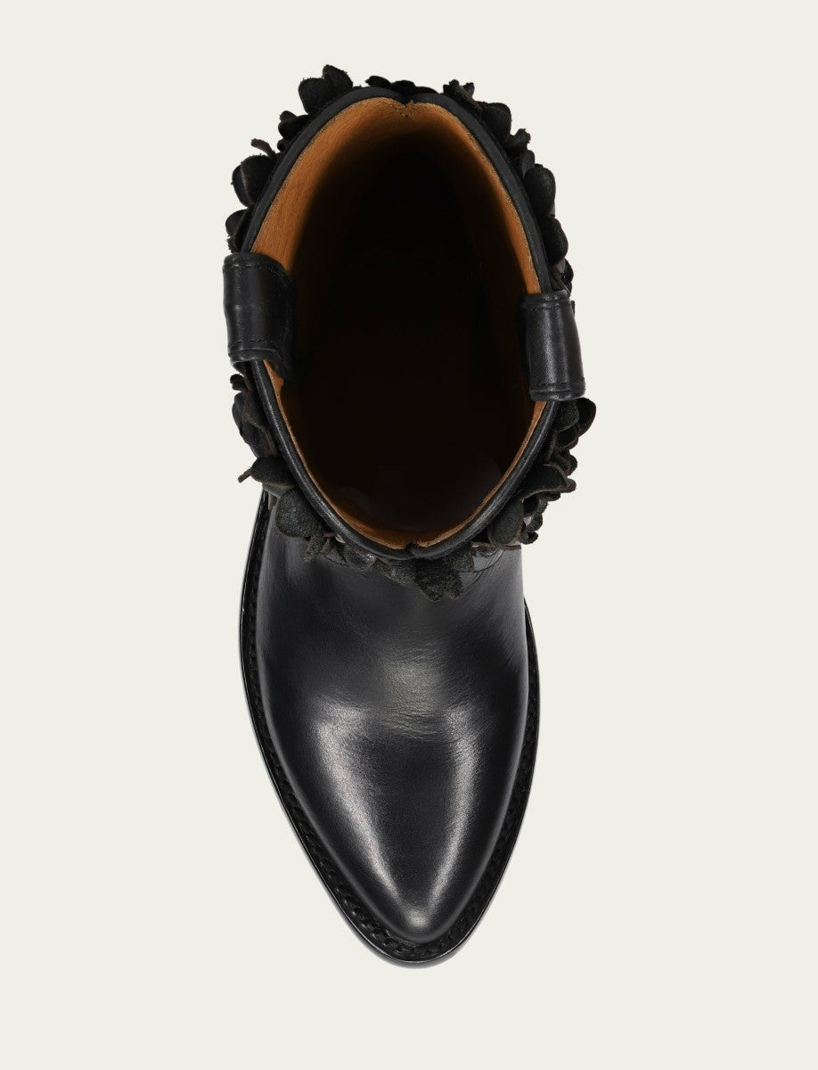 FRYE Women's Black Billy Flower Bootie