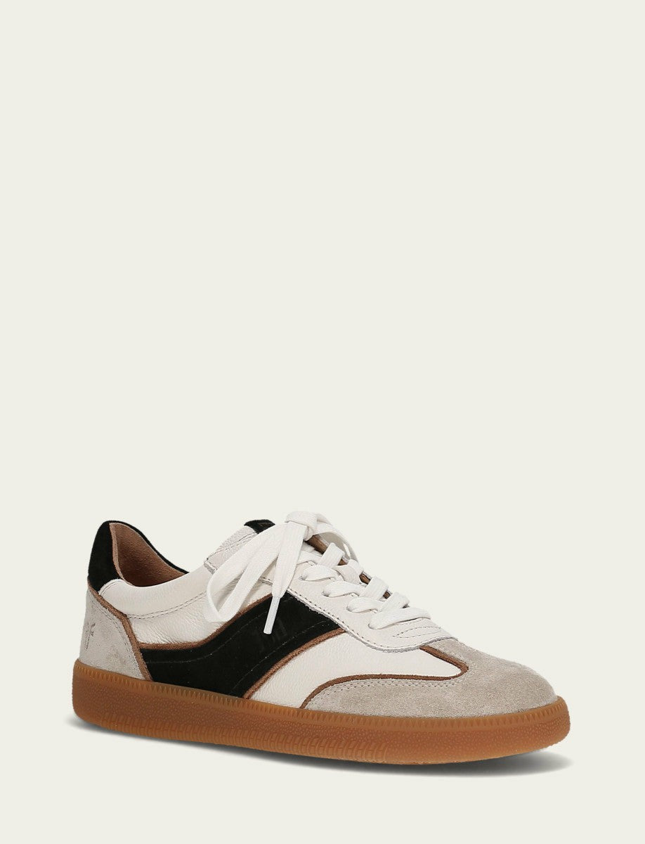 FRYE Women's White Black Milly Low Lace Sneaker