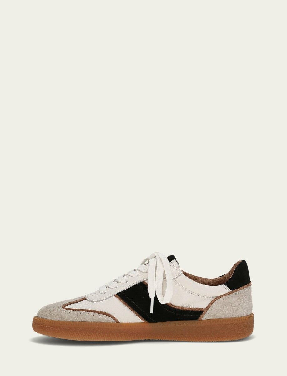 FRYE Women's White Black Milly Low Lace Sneaker