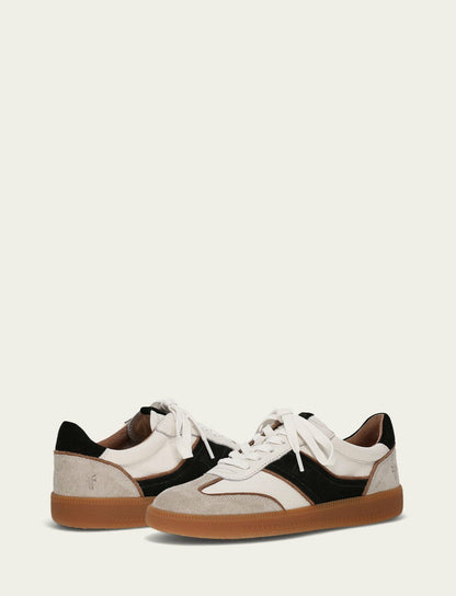 FRYE Women's White Black Milly Low Lace Sneaker