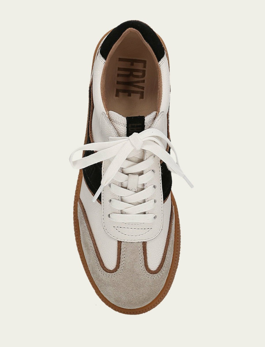 FRYE Women's White Black Milly Low Lace Sneaker