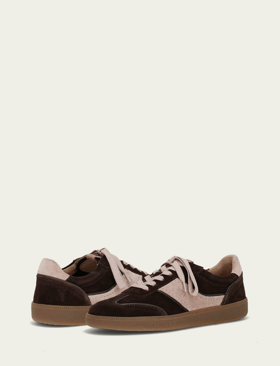 FRYE Women's Chocolate Rosa Milly Low Lace Sneaker