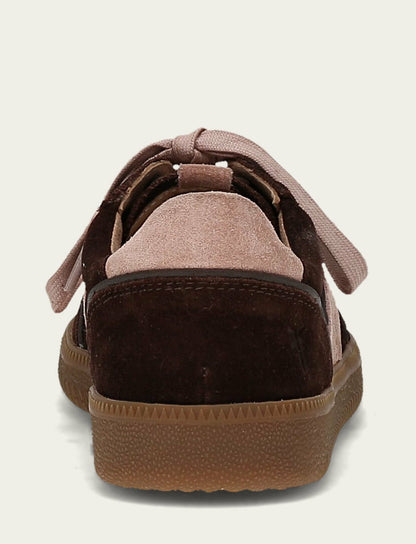 FRYE Women's Chocolate Rosa Milly Low Lace Sneaker