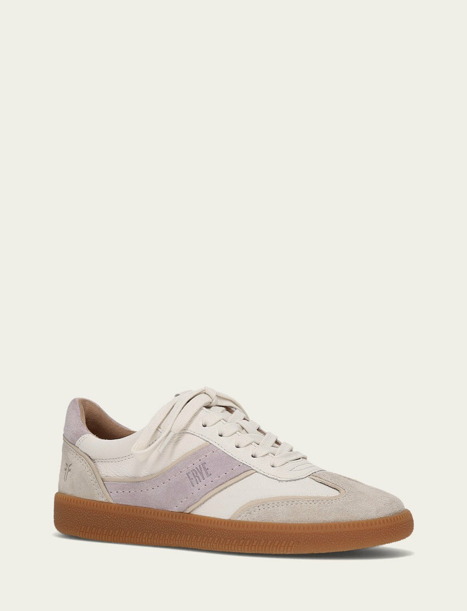 FRYE Women's Ivory Lavender Milly Low Lace Casual Sneakers