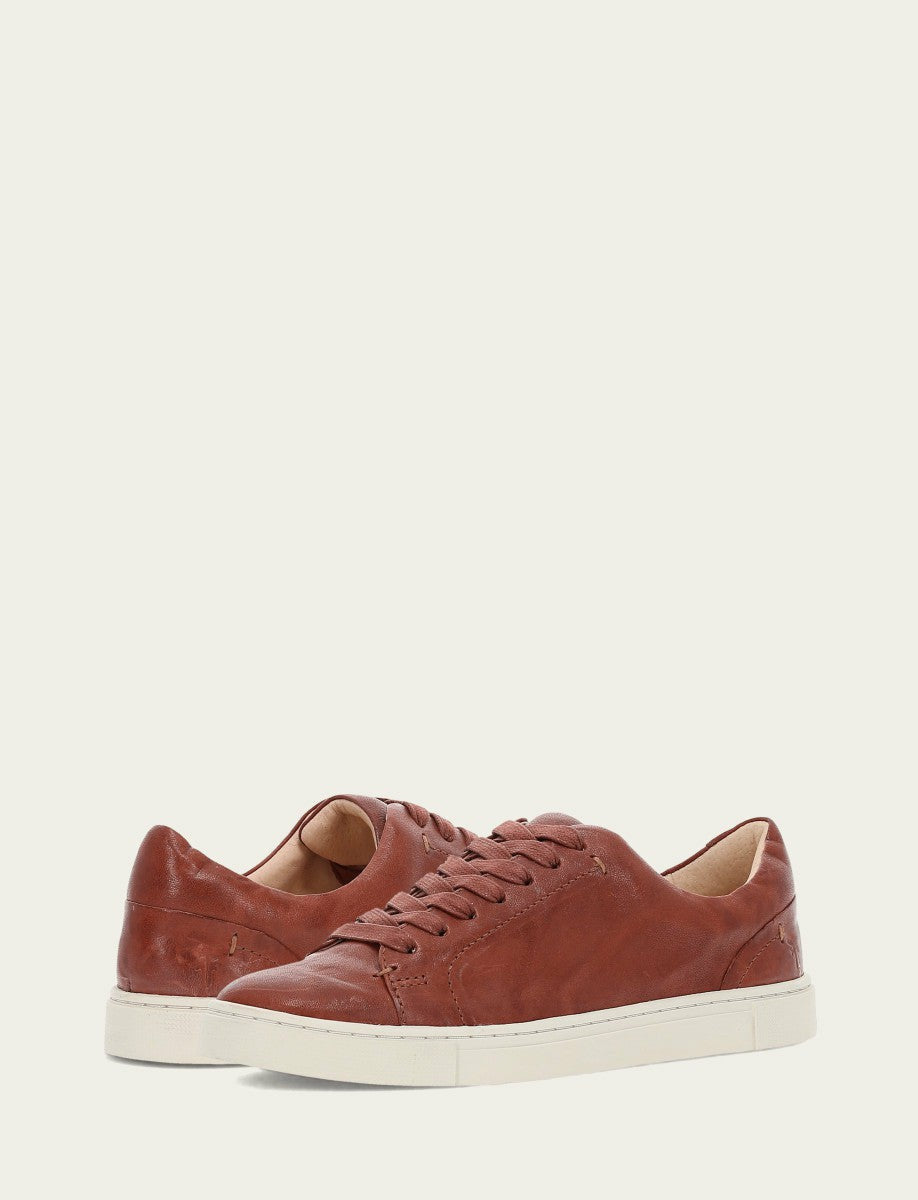FRYE Women's Cognac Ivy Low Lace Sneakers