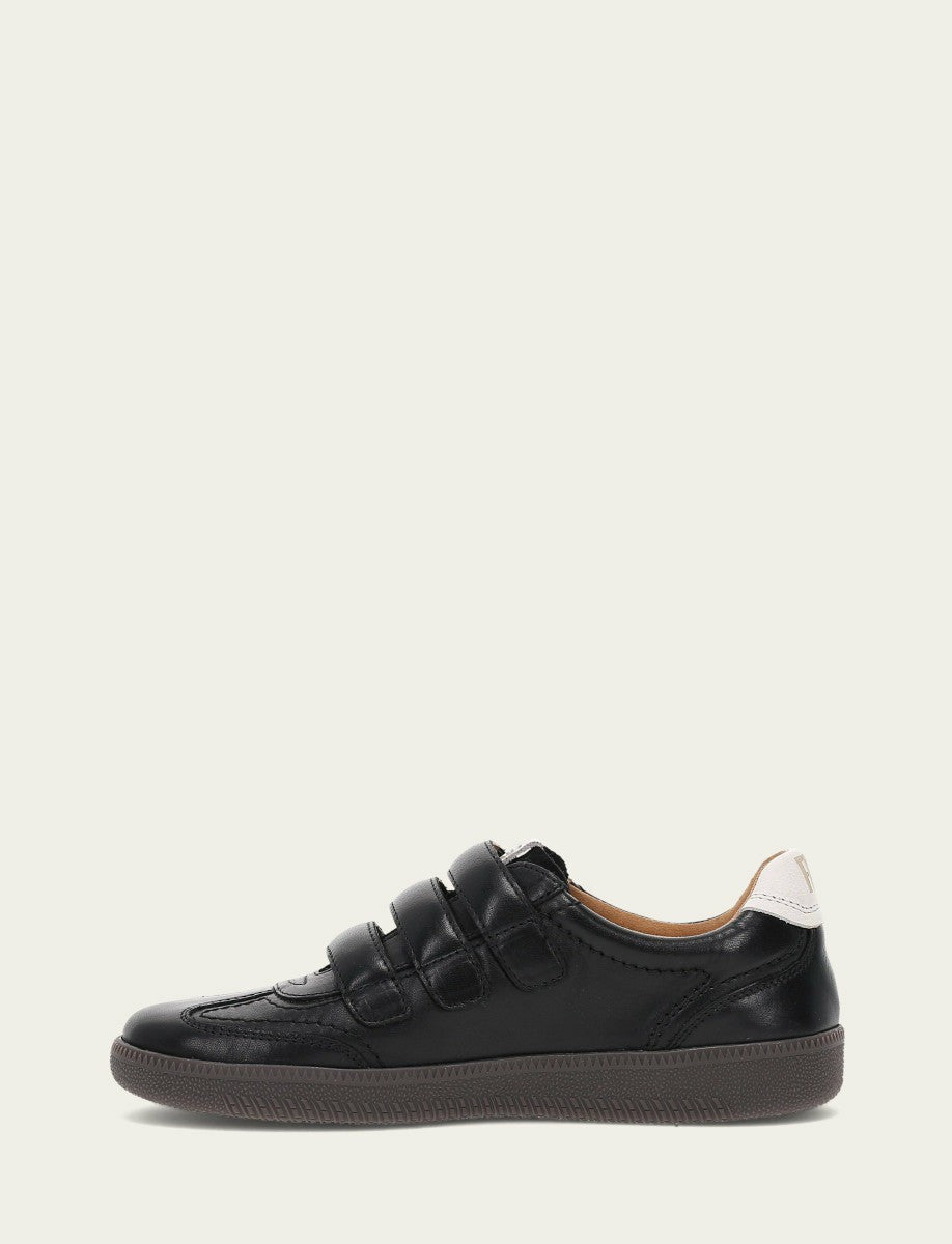 FRYE Women's Black Milly 3 Strap Sneakers