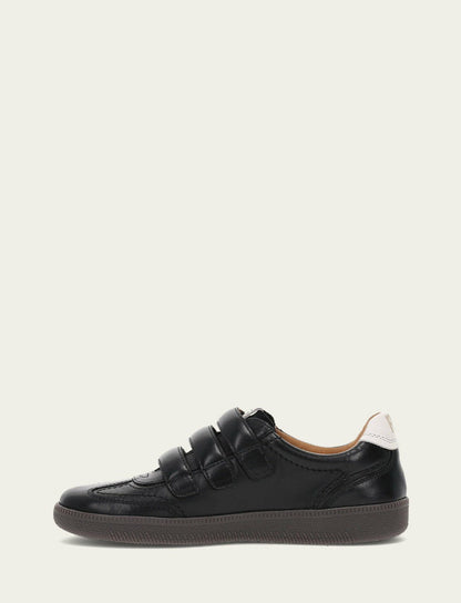 FRYE Women's Black Milly 3 Strap Sneakers