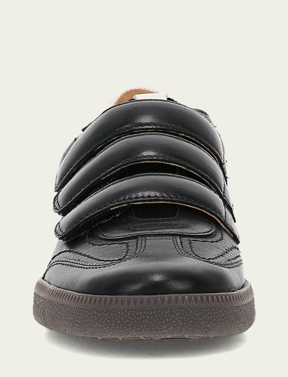 FRYE Women's Black Milly 3 Strap Sneakers