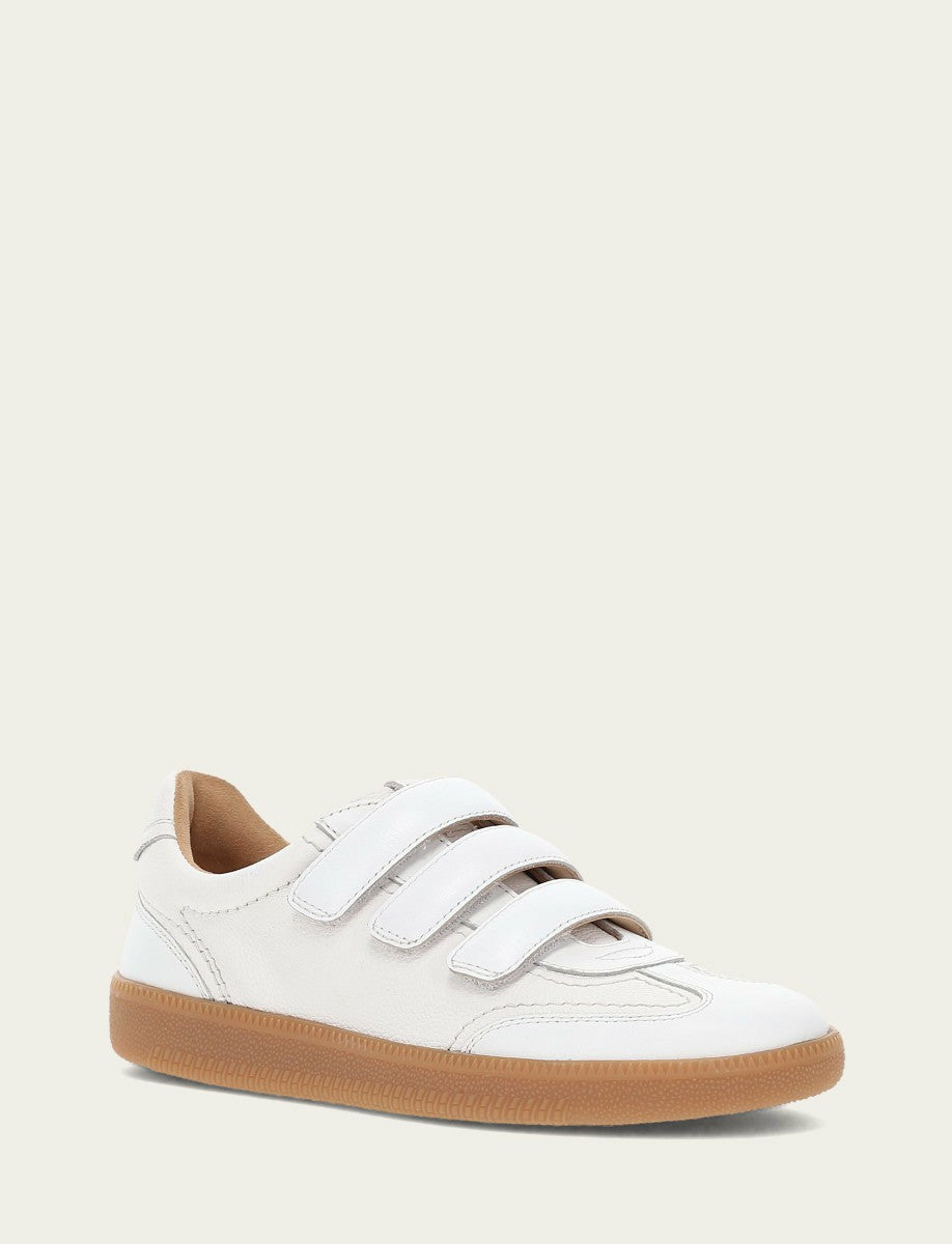 FRYE Women's White Milly 3 Strap Sneakers