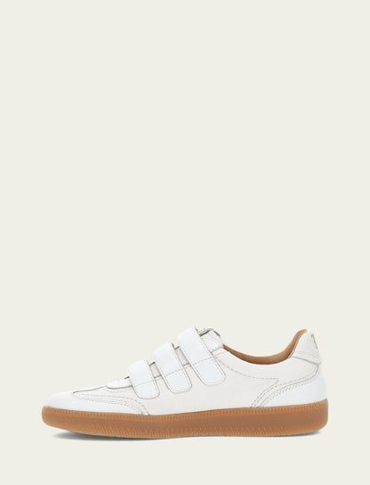 FRYE Women's White Milly 3 Strap Sneakers