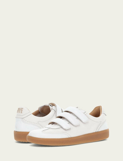 FRYE Women's White Milly 3 Strap Sneakers