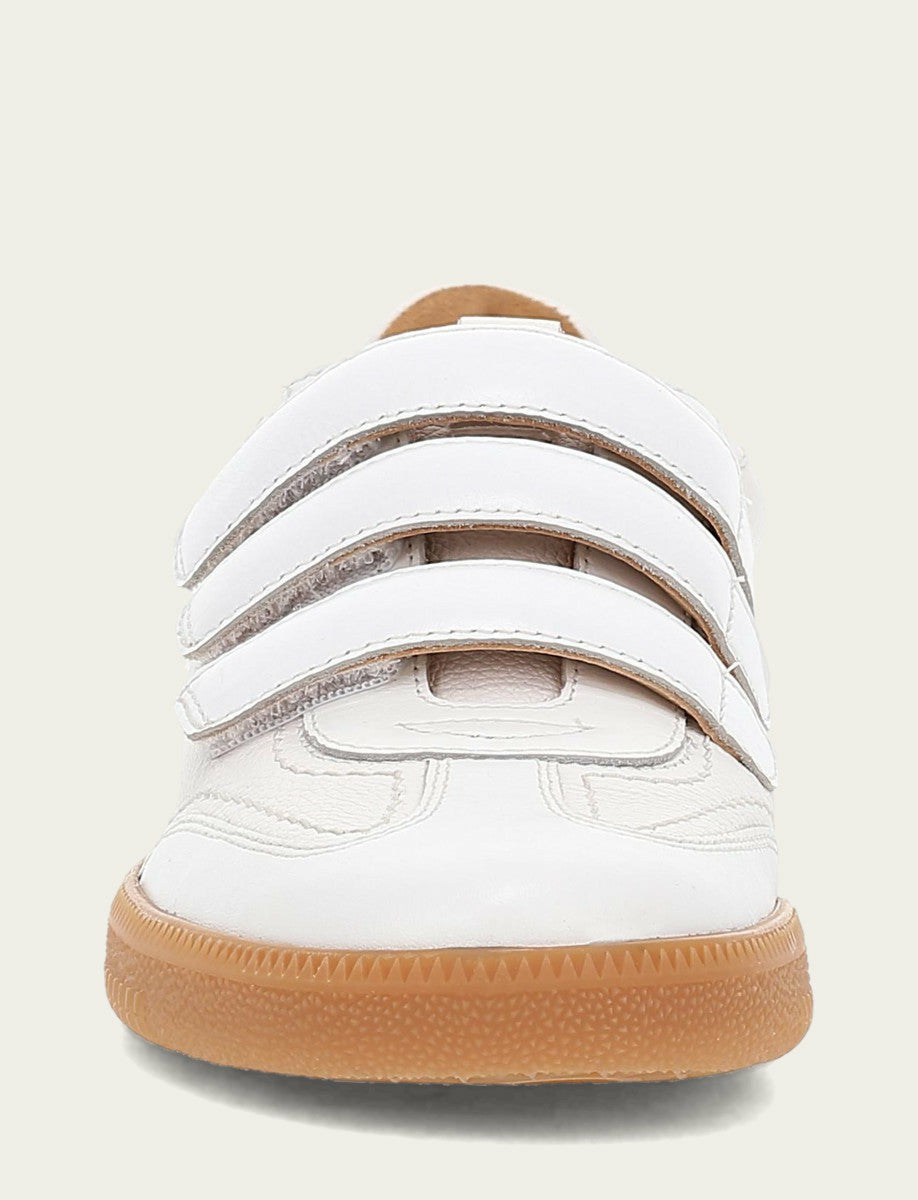 FRYE Women's White Milly 3 Strap Sneakers