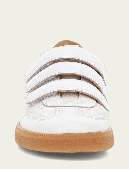 FRYE Women's White Milly 3 Strap Sneakers
