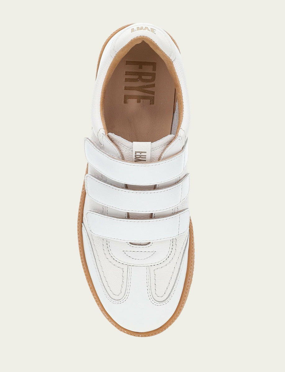 FRYE Women's White Milly 3 Strap Sneakers