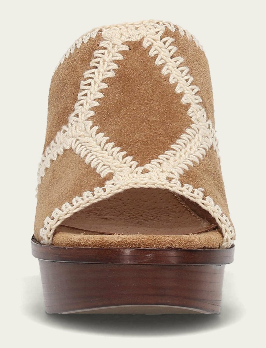 FRYE Women's Almond Pipa Crochet Platform Sandals
