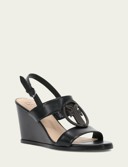 FRYE Women's Black Rachel Logo Sandals