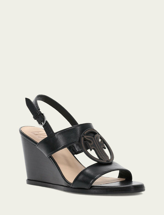 FRYE Women's Black Rachel Logo Sandals