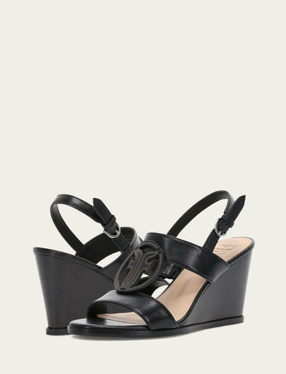 FRYE Women's Black Rachel Logo Sandals