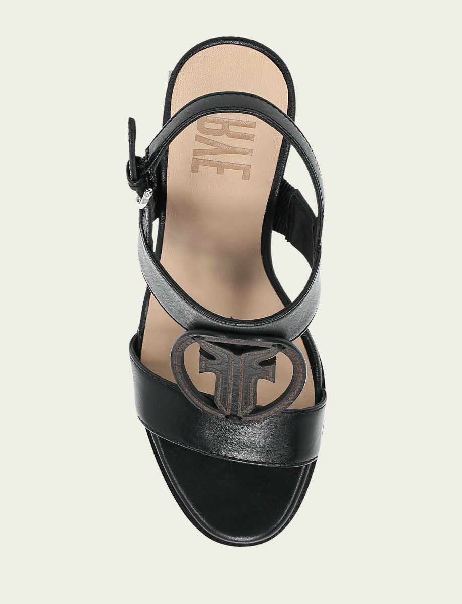 FRYE Women's Black Rachel Logo Sandals