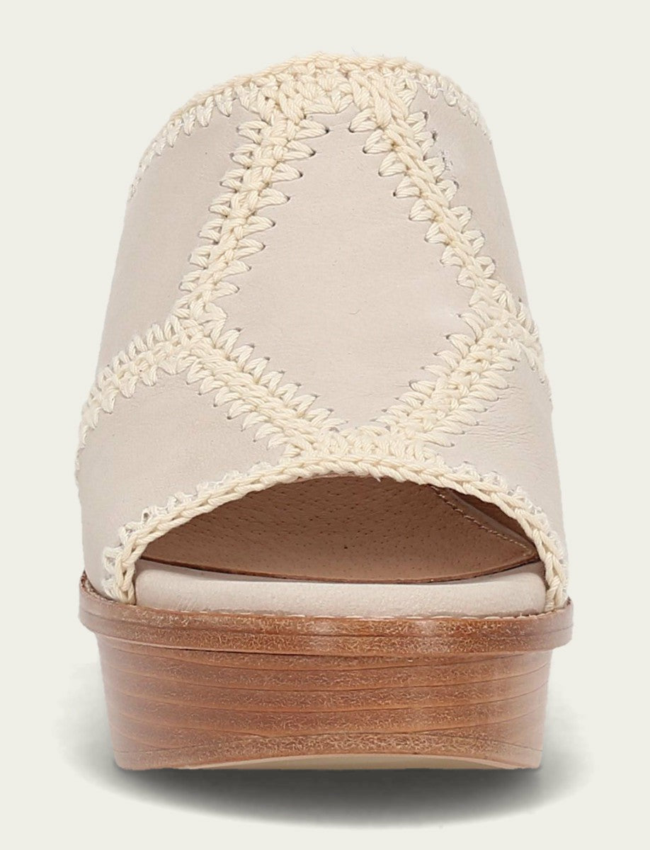 FRYE Women's Ivory Pipa Crochet Platform Sandals