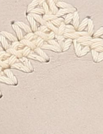 FRYE Women's Ivory Pipa Crochet Platform Sandals
